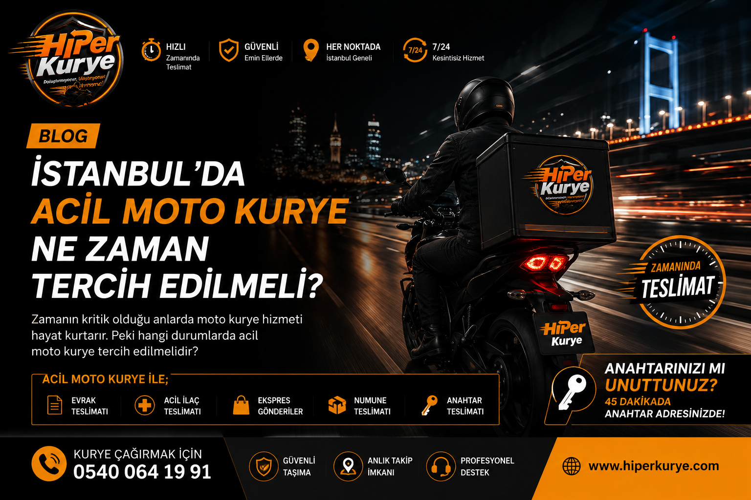 İstanbul da Acil Moto Kurye Ne Zaman Tercih Edilmeli?