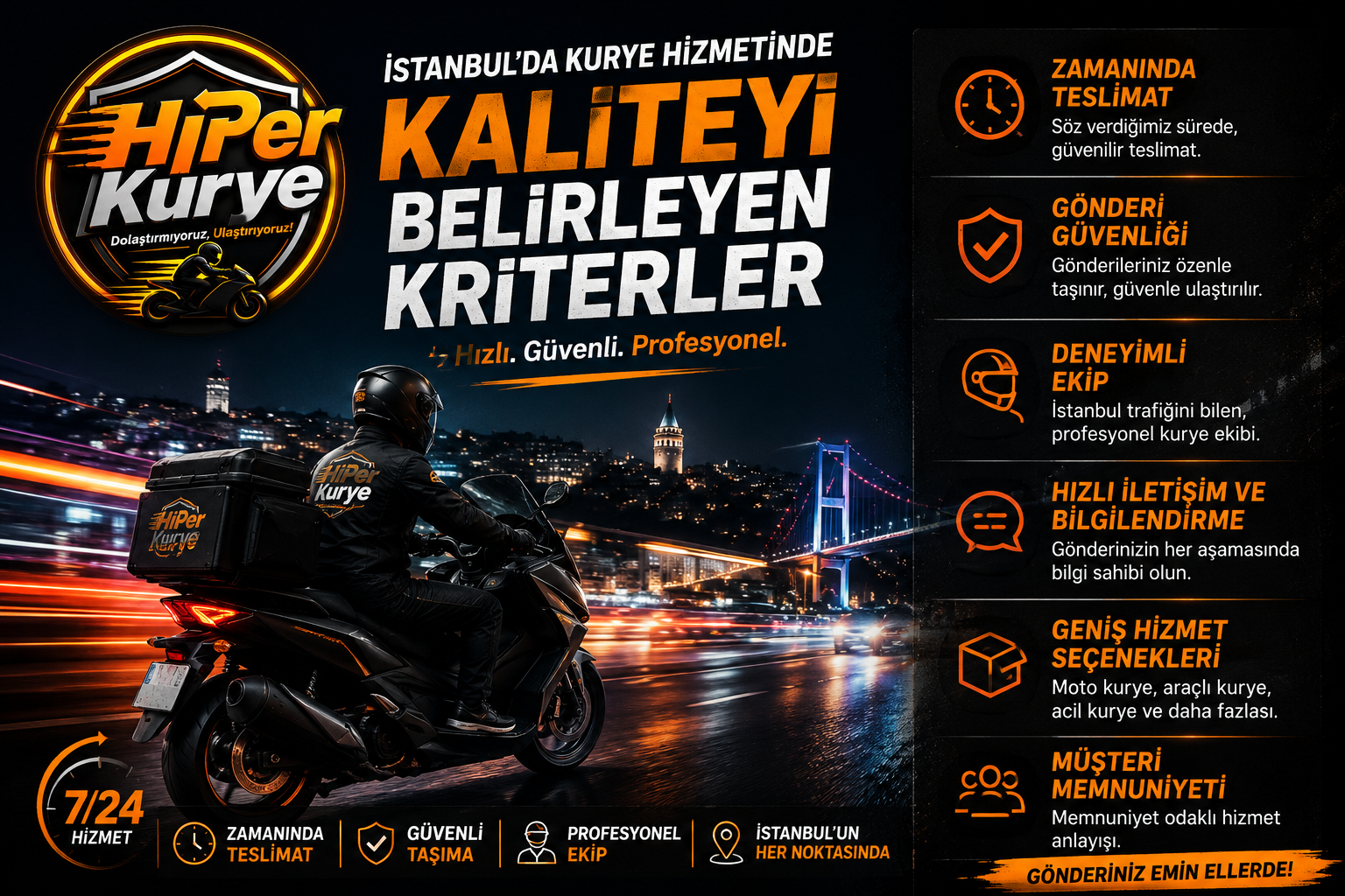 İstanbul da Kurye Hizmetinde Kaliteyi Belirleyen Kriterler