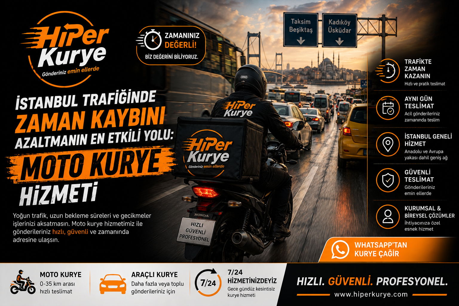 İstanbul Trafiğinde Zaman Kaybını Azaltmanın En Etkili Yolu: Moto Kurye Hizmeti