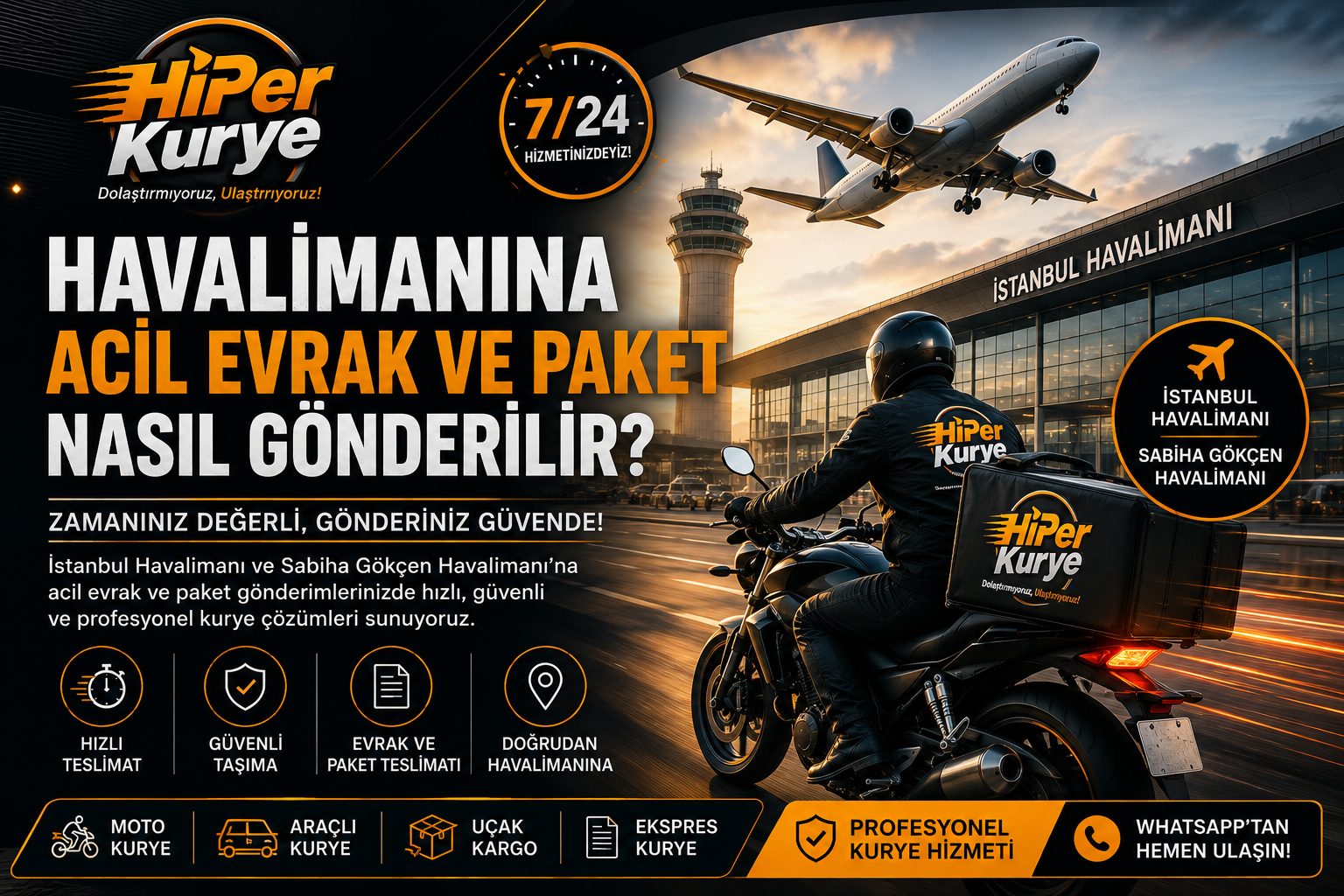 Havalimanına Acil Evrak ve Paket Nasıl Gönderilir?