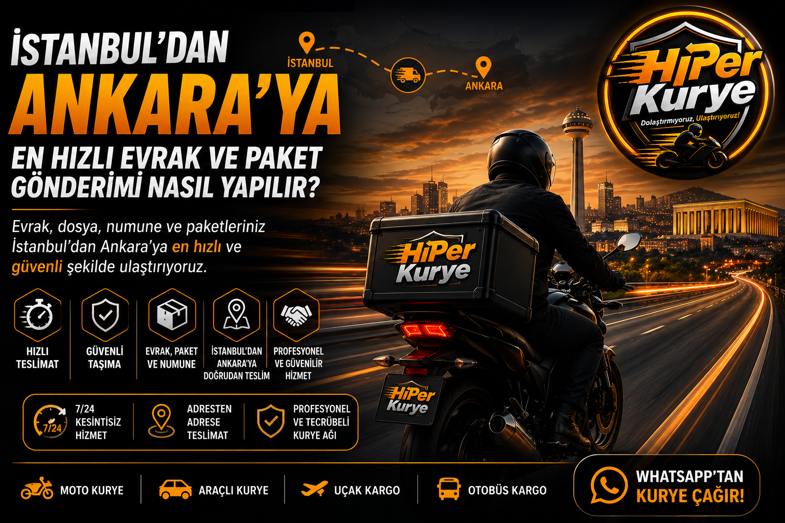 İstanbul’dan Ankara’ya En Hızlı Evrak ve Paket Gönderimi Nasıl Yapılır?