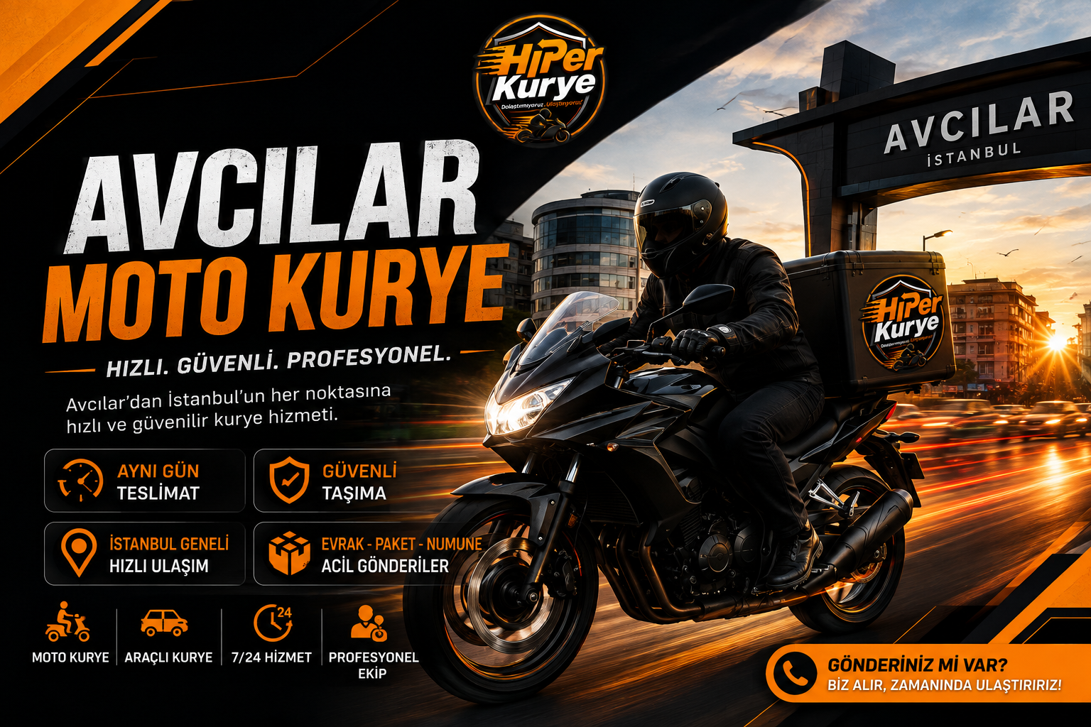 Avcılar Moto Kurye | Aynı Gün ve Hızlı Gönderi Çözümleri