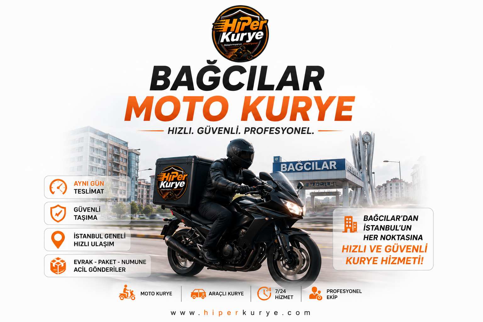 Bağcılar Moto Kurye | İşletmeler İçin Hızlı Teslimat Çözümü