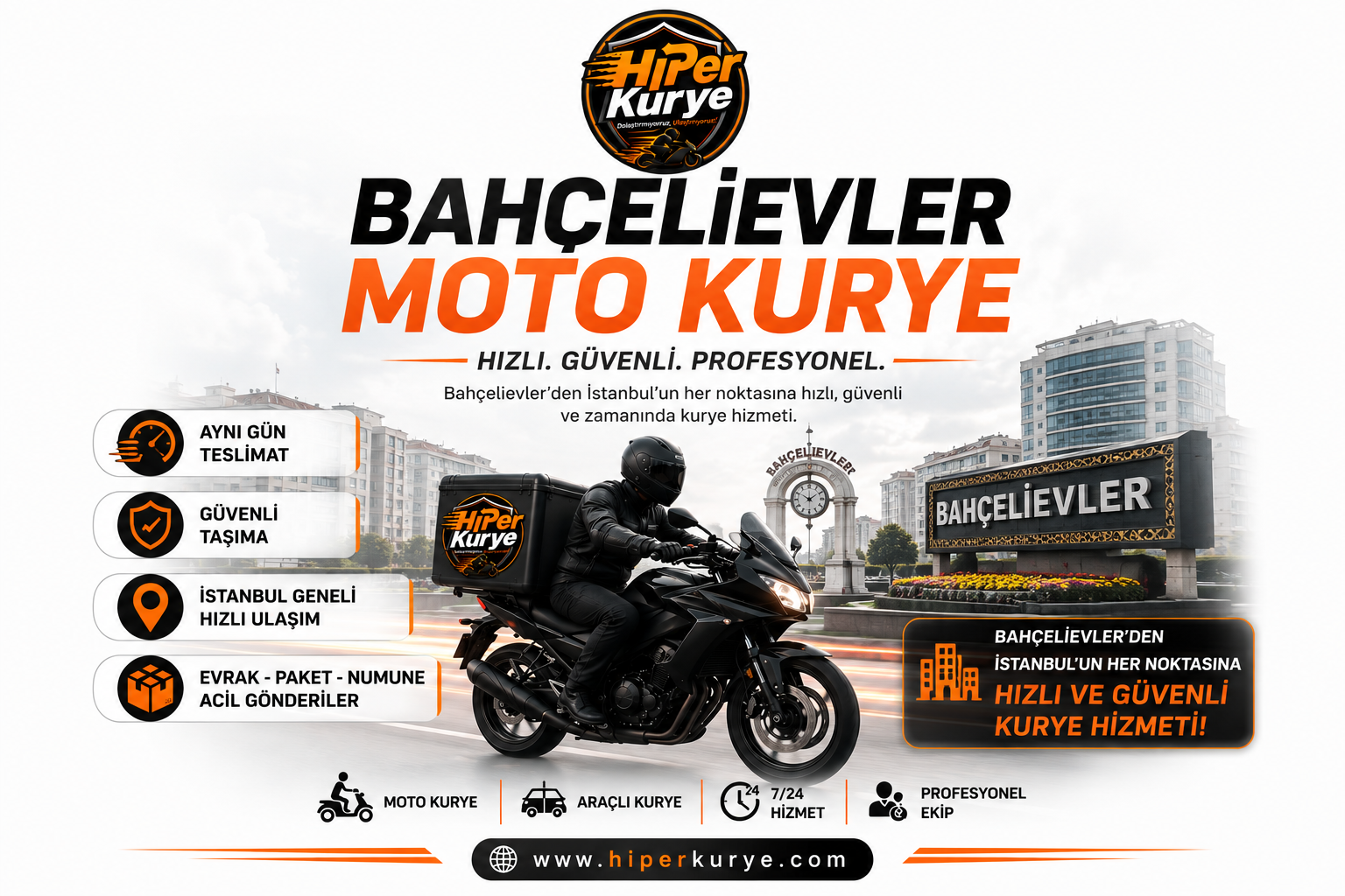 Bahçelievler Moto Kurye | Hızlı, Pratik ve Profesyonel Teslimat