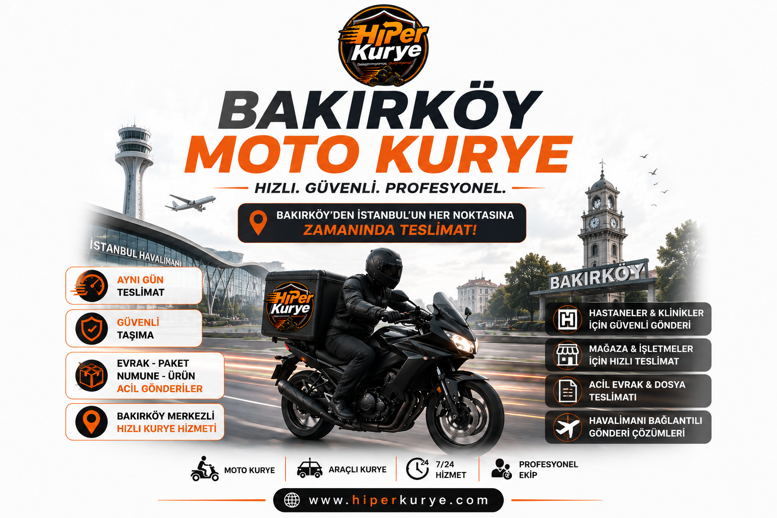 Bakırköy Moto Kurye | Acil Gönderiler İçin Profesyonel Kurye Çözümü