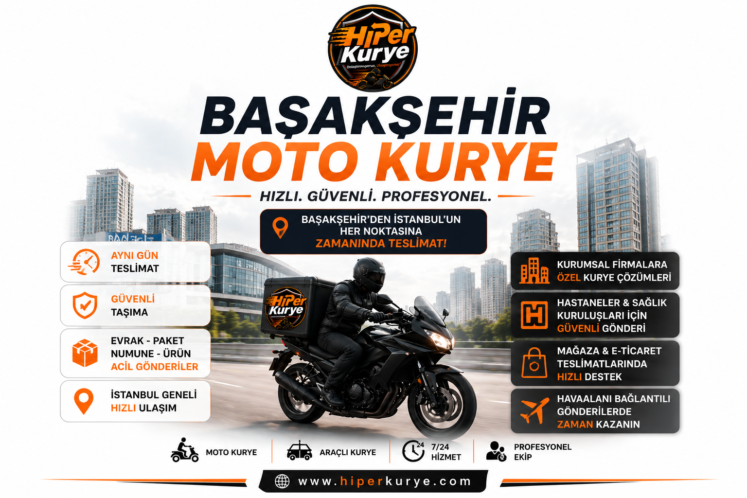 Başakşehir Moto Kurye | Hızlı ve Planlı Kurye Hizmeti