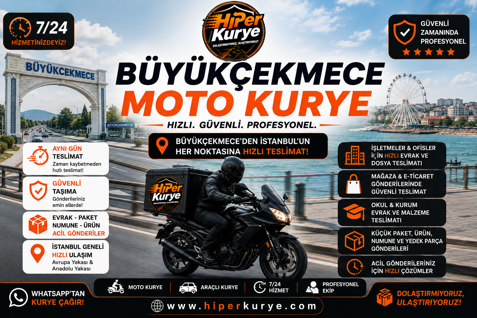 Büyükçekmece Moto Kurye | Hızlı ve Güvenilir Gönderi Hizmeti