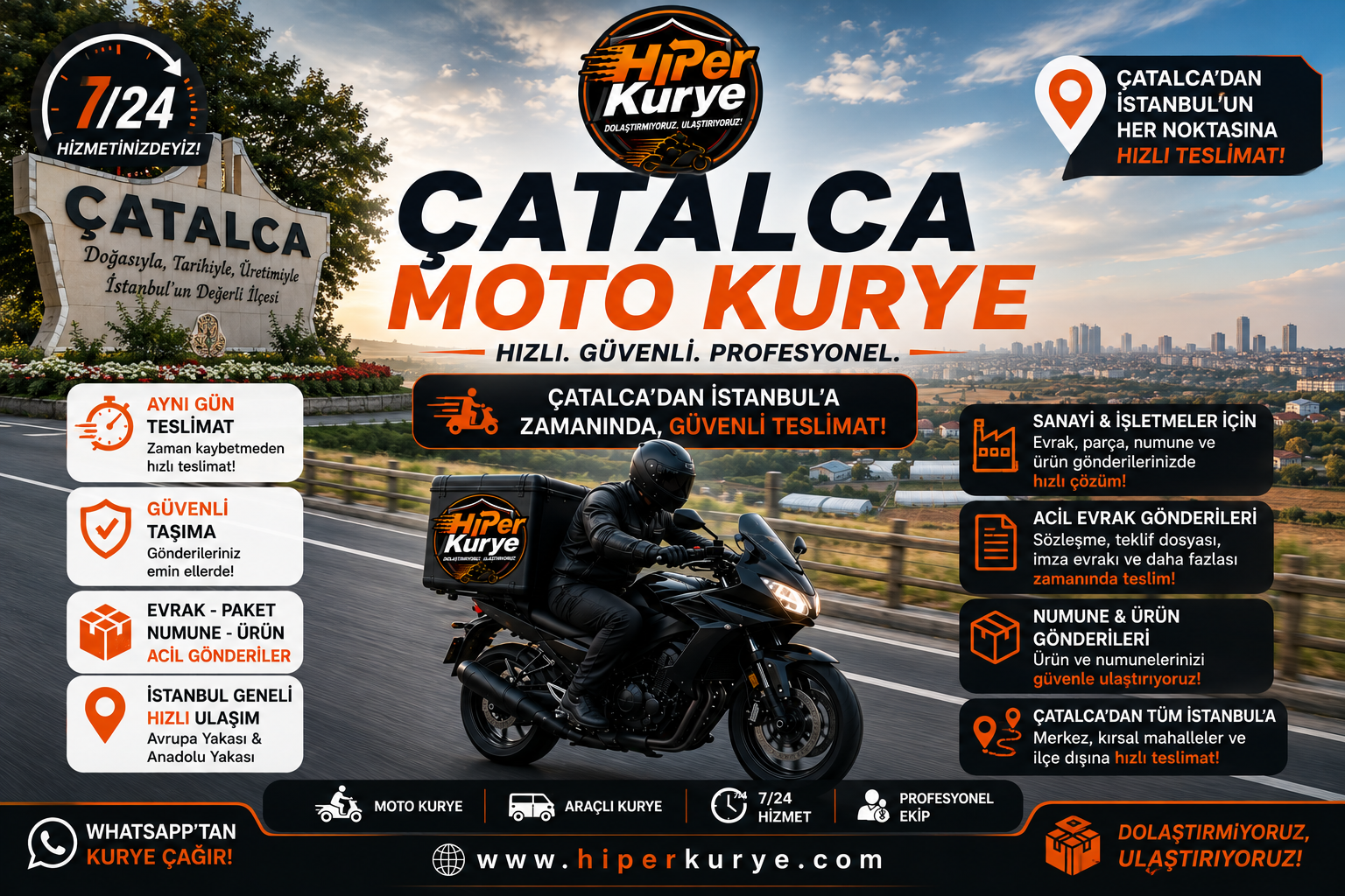 Çatalca Moto Kurye | Çatalca’dan İstanbul’a Hızlı Gönderi